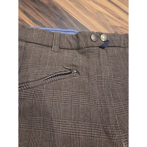 Equilibre Full Seat Riding Breeches Plaid Suede Patch IT 46 US 30 Equestrian - Picture 5 of 13